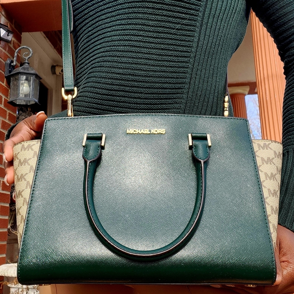 MK Selma Satchel Leather Handbag Medium